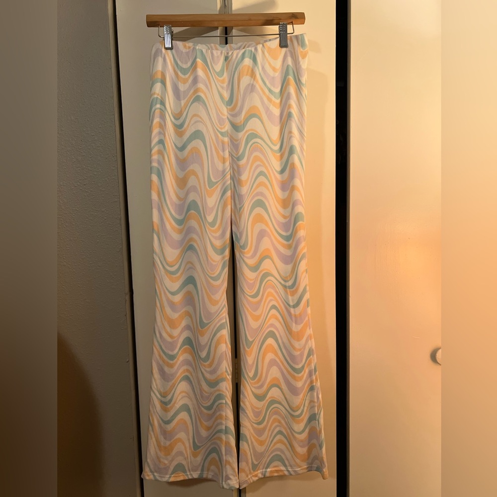Wavy Flared Pants